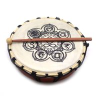 Tambour Chamanique Chakra avec son Bâton - 25 cm