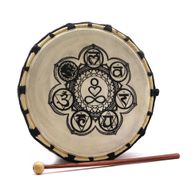 Tambour Chamanique Chakra avec son Bâton - 25 cm