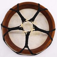 Tambour Chamanique Hamsa avec Deux Bâtons - 30 cm