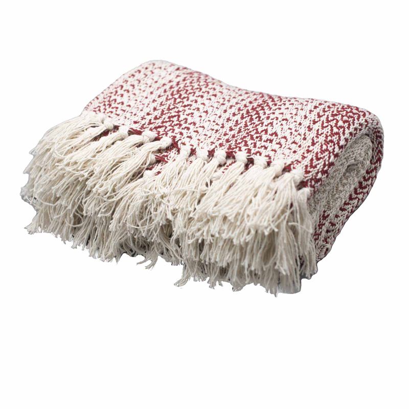 Plaid Confort Boho - 125x150cm - Rubis Bicolore