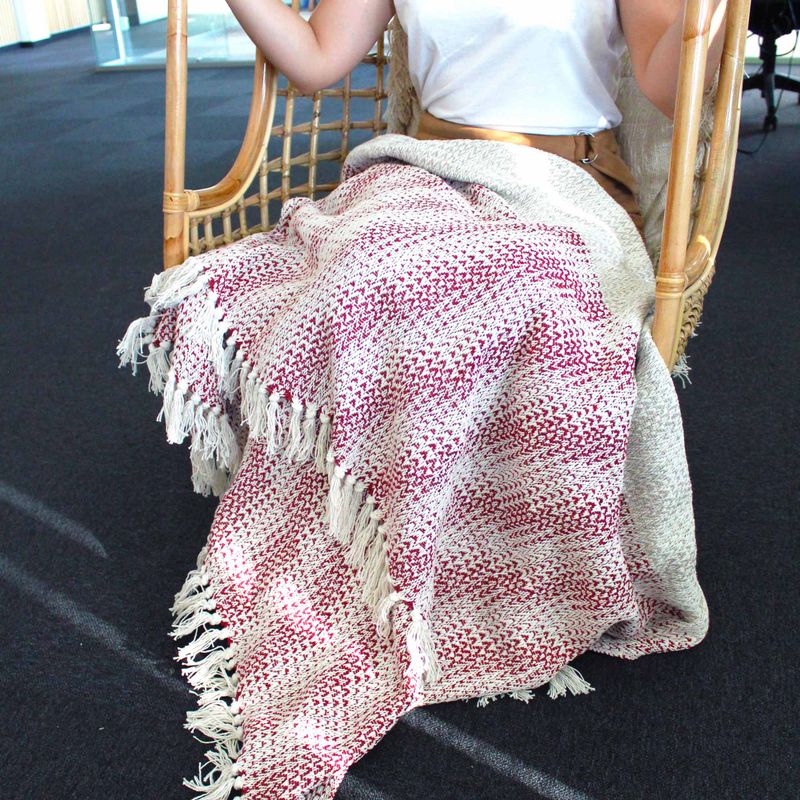 Plaid Confort Boho - 125x150cm - Rubis Bicolore