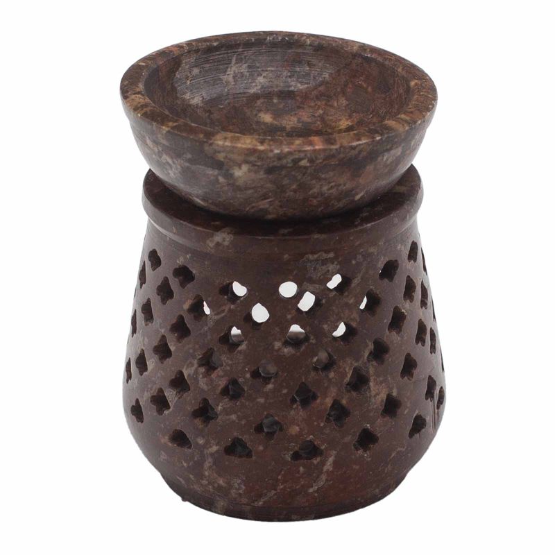 Petit Brûleur à Huile en Stéatite 8cm - Classique