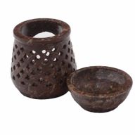 Petit Brûleur à Huile en Stéatite 8cm - Classique