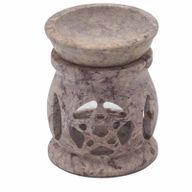 Petit Brûleur à Huile en Stéatite 8cm - Pentagone à Trois Lunes