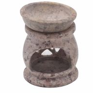 Petit Brûleur à Huile en Stéatite 8cm - Pentagone à Trois Lunes