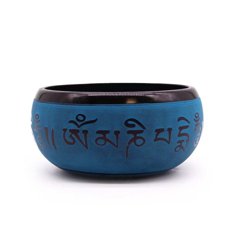Bol Chantant Poudre de Terre - Blue Mantra Five Buddha - 16 cm
