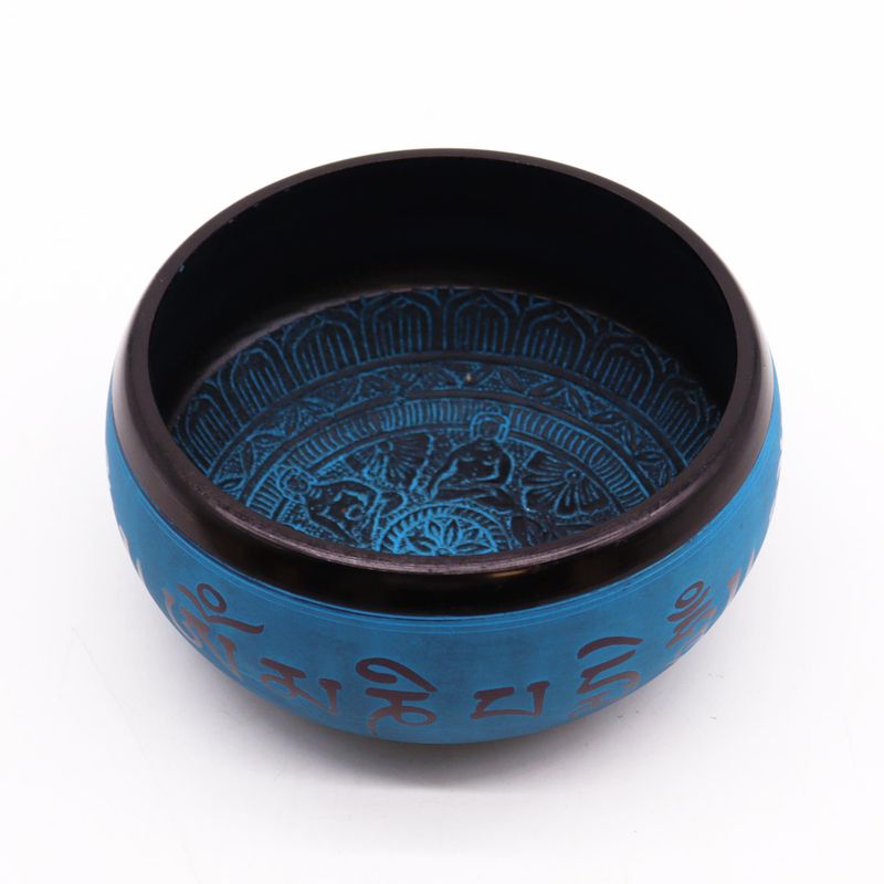 Bol Chantant Poudre de Terre - Blue Mantra Five Buddha - 16 cm