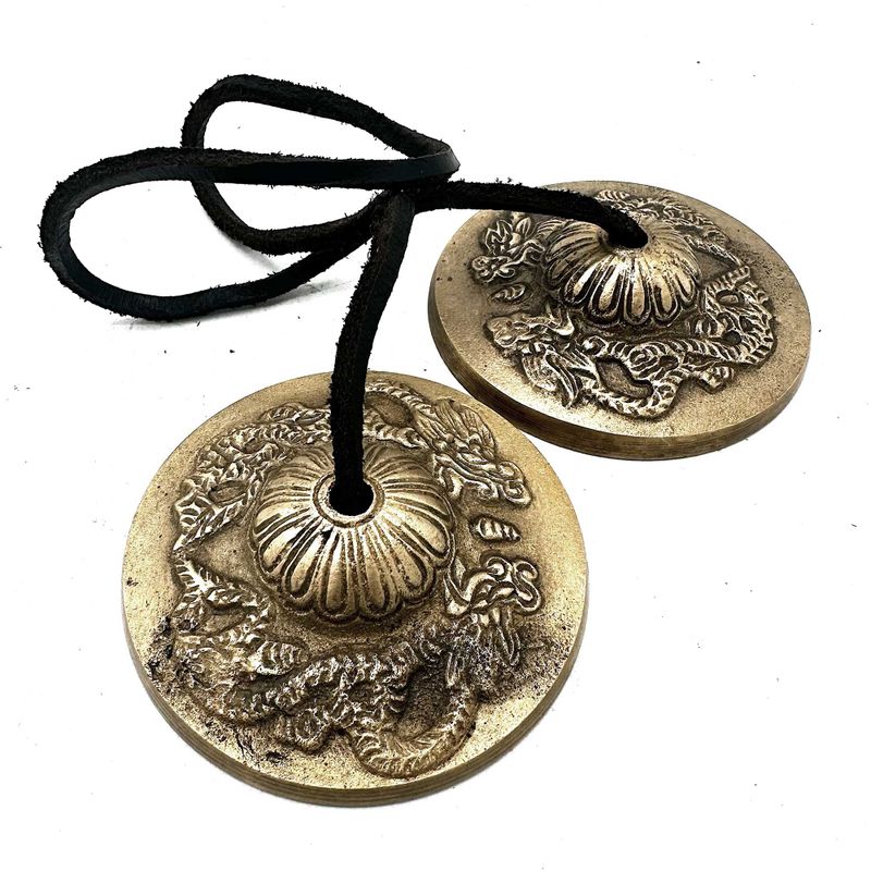 Tingsha Tibétain - Dragon - Environ 7,4 cm