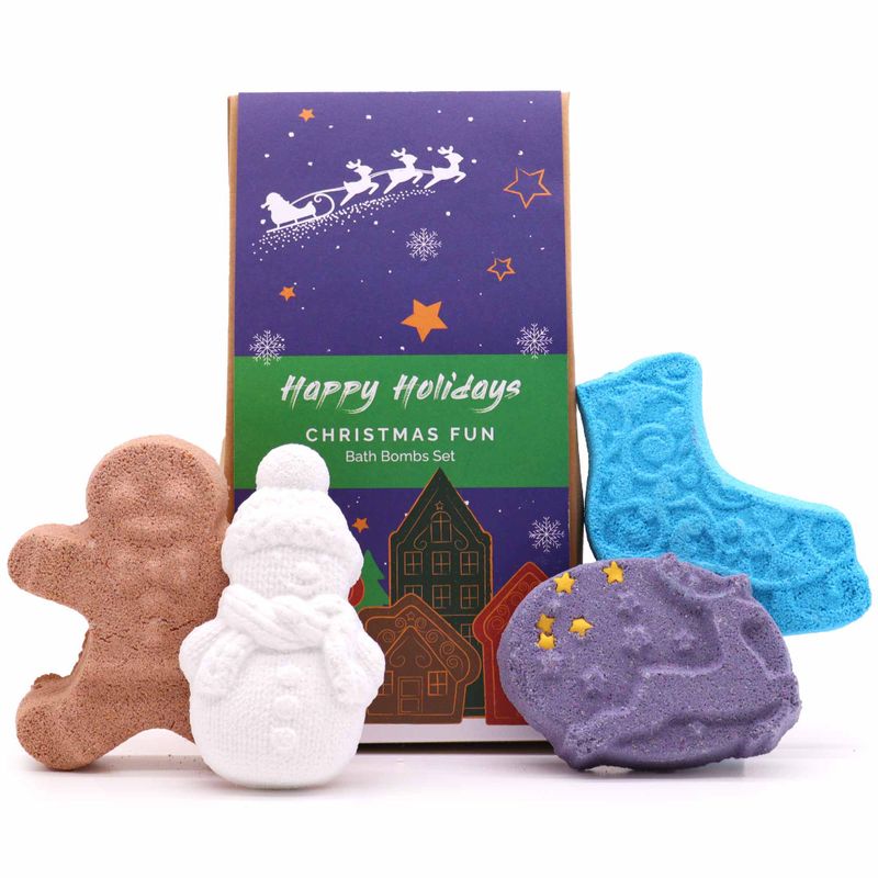 Coffret Cadeau de Noël de Bombes de Bain - Noël Fun