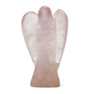 Ange en Pierre Précieuse Sculpté à la Main - Quartz rose