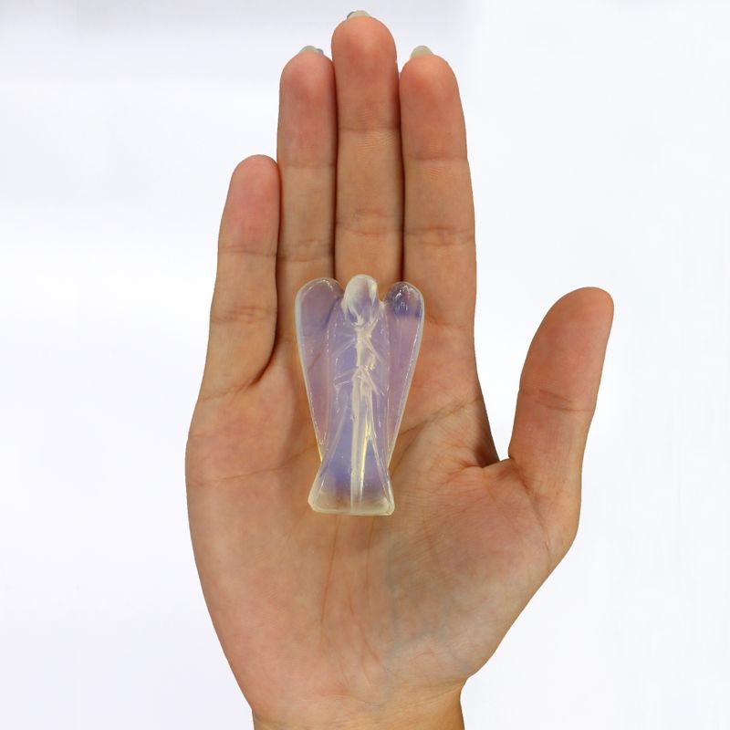 Ange en Pierre Précieuse Sculpté à la Main - Opalite