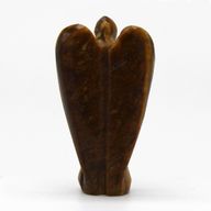 Ange en Pierre Précieuse Sculpté à la Main - Oeil de Tigre