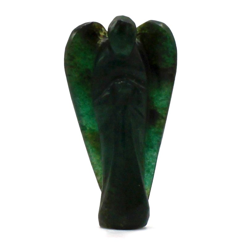 Ange en Pierre Précieuse Sculpté à la Main - Aventurine Verte