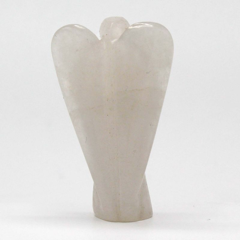 Ange en Pierre Précieuse Sculpté à la Main - Quartz de Roche