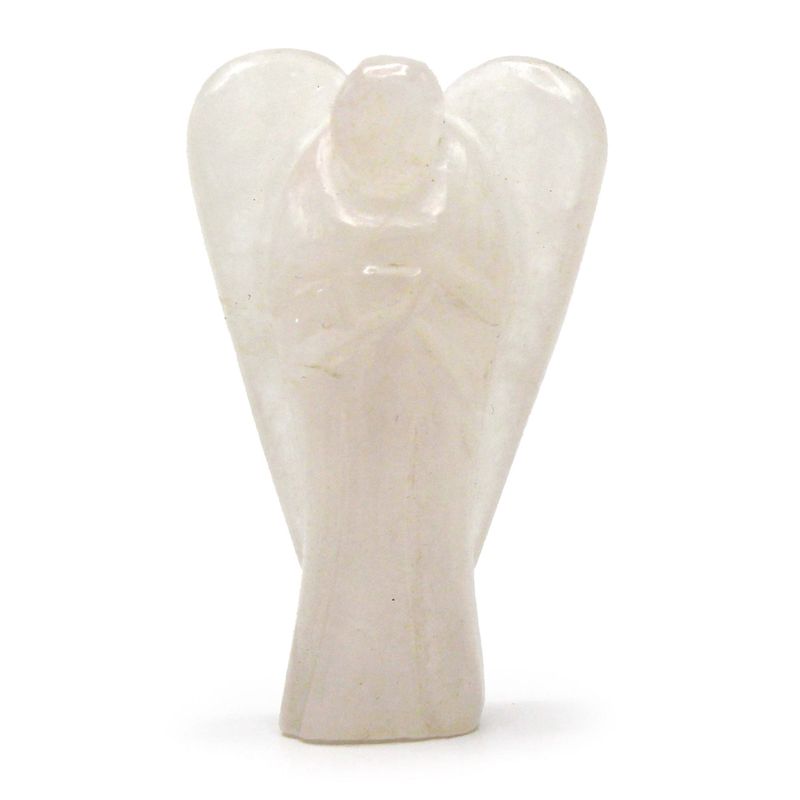 Ange en Pierre Précieuse Sculpté à la Main - Quartz de Roche