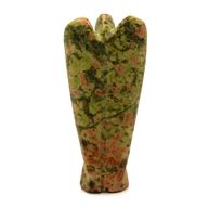 Ange en Pierre Précieuse Sculpté à la Main - Unakite