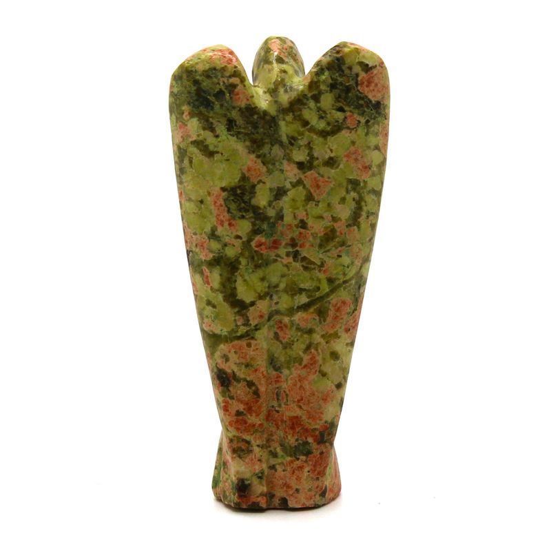 Ange en Pierre Précieuse Sculpté à la Main - Unakite