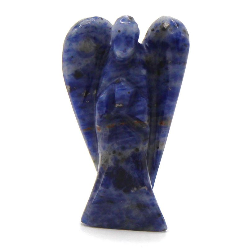 Ange en Pierre Précieuse Sculpté à la Main - Sodalite