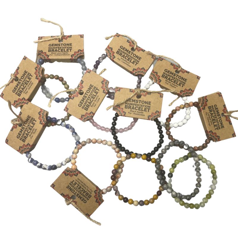 Bracelet de Manifestation en Gemmes - Pack de Démarrage (4 de Chaque)