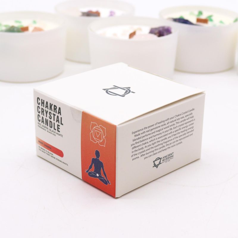 Bougie de Chakra en Verre - Chakra Racine