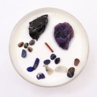 Bougie de Chakra en Verre - Chakra du Plexus Solaire