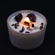 Bougie de Chakra en Verre - Chakra du Plexus Solaire