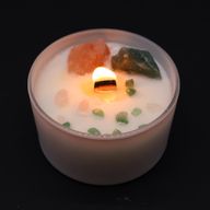 Bougie de Chakra en Verre - Chakra du Cœur