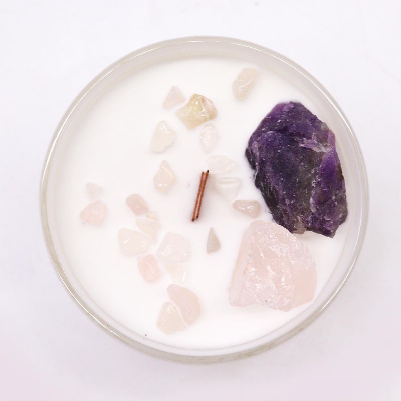 Bougie de Chakra en Verre - Chakra du Troisième Œil