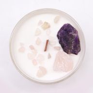Bougie de Chakra en Verre - Chakra du Troisième Œil