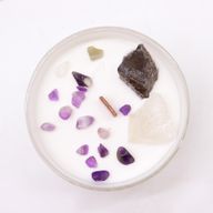 Bougie de Chakra en Verre - Chakra de la Couronne