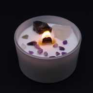 Bougie de Chakra en Verre - Chakra de la Couronne