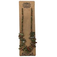 Collier de Gemmes Longues - Unakite