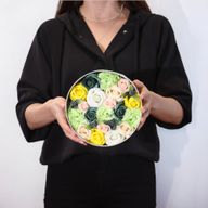 Boîte Ronde - Printemps - Jaune & Vert