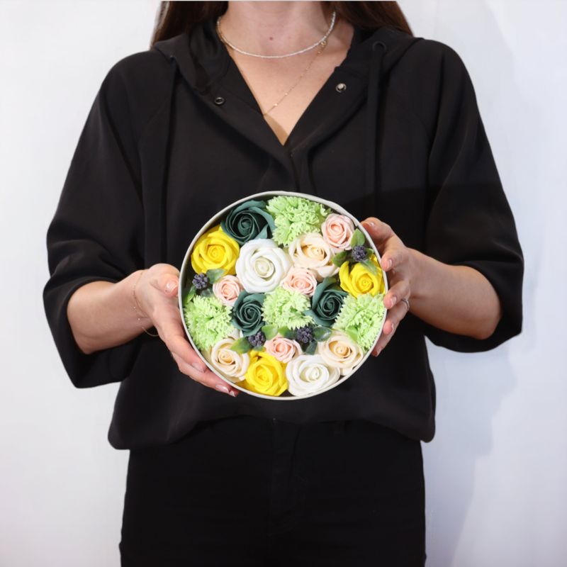 Boîte Ronde - Printemps - Jaune & Vert