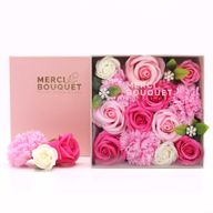 Boîte Carrée - Naissance - Roses