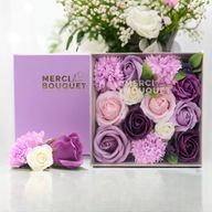 Boîte Carrée - Lavande Rose & Œillet