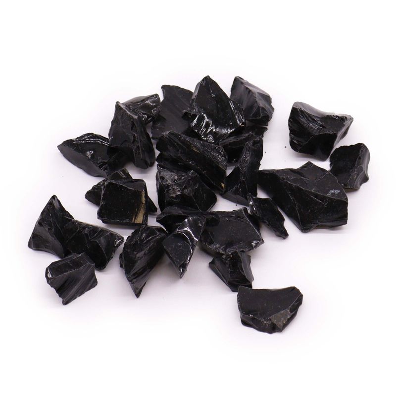 Cristaux bruts (500 g) - Agate Noire obsidian