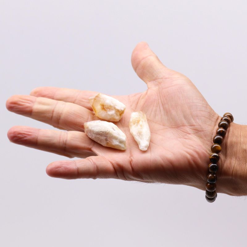 Cristaux bruts (500 g) - Points Bruts de Topaze Citrine