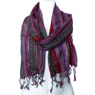 Foulards Boho Indiens - 22x72cm - Verts Aléatoires