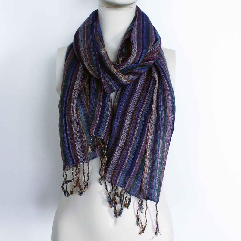 Foulards indiens Boho - 22x72cm - Couleurs Aléatoires avec Fil Doré