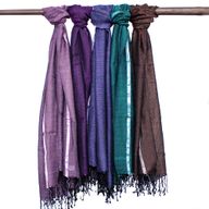 Grands Foulards Boho indiens - 28x72cm - Couleurs Aléatoires avec Fil Doré