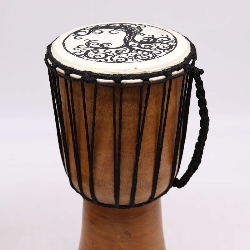 Tambour Djembé Fait Main à Plateau Large - 40 cm
