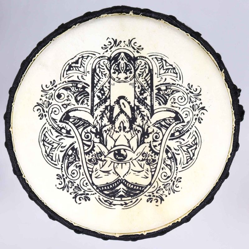 Tambour Djembé Fait Main à Plateau Large - 50 cm