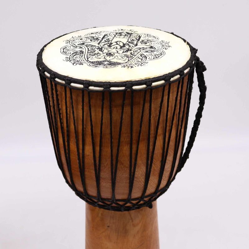 Tambour Djembé Fait Main à Plateau Large - 50 cm
