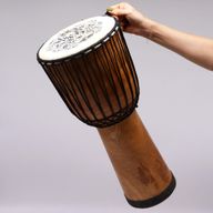 Tambour Djembé Fait Main à Plateau Large - 50 cm