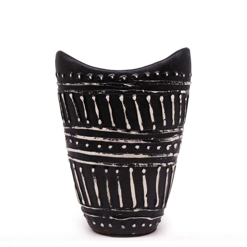 Vase en Forme de Tourbillons - Chocolat