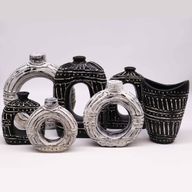 Vase en Forme de Tourbillons - Chocolat