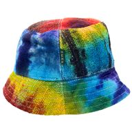 Chapeau Boho Festival chanvre & coton patché – Tie Dye
