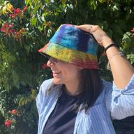 Chapeau Boho Festival chanvre & coton patché – Tie Dye