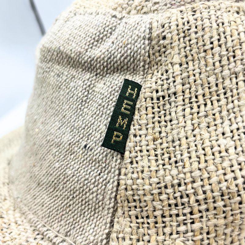 Chapeau Boho Festival chanvre & coton patché tressé – Naturel